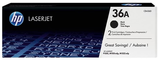 [HP-HPCB436AD] Toner HP Mono Laser 36A DUO LaserJet M1120 MFP 2x2.000 pag. BK