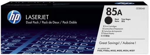 [HP-HPCE285AD] Toner HP Mono Laser 85A DUO LaserJet Pro M1132 MFP 2x1.600 pag. BK