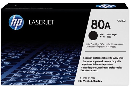 [HP-HPCF280A] Toner HP Mono Laser 80A LaserJet Pro 400 M401a 2.560 pag. BK