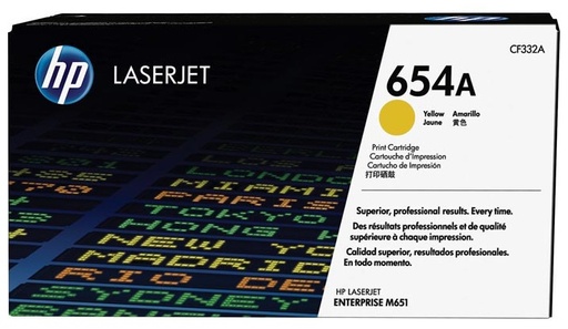 [HP-HPCF332A] Toner HP Color Laser 654A Color LaserJet Enterprise M651dn 15.000 pag. YEL