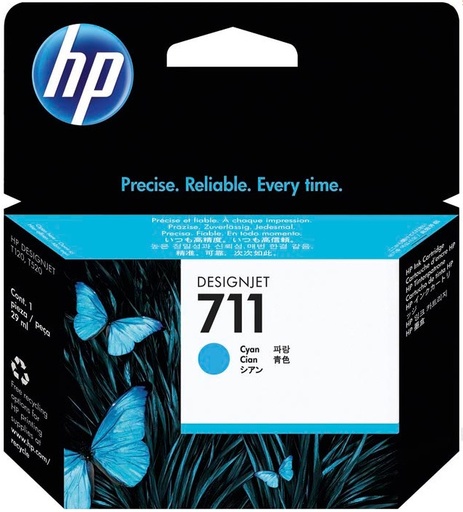 [HP-HPCZ130A] Cartridge HP Inkjet 711 DesignJet T120 29ml CY