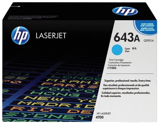 [HP-HPQ5951A] Toner HP Color Laser 643A Color LaserJet 4700 10.000 pag. CY