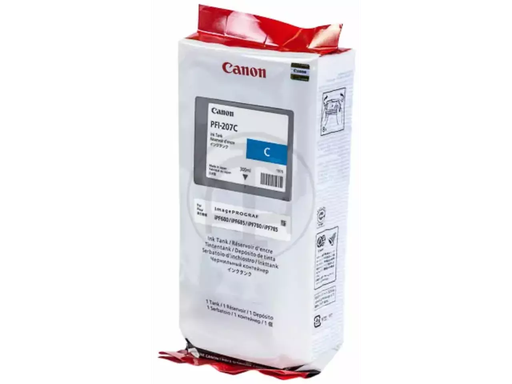 [CAN-PFI-207C] Cartridge Canon Inkjet PFI-207 imagePROGRAF iPF680 300ml CY