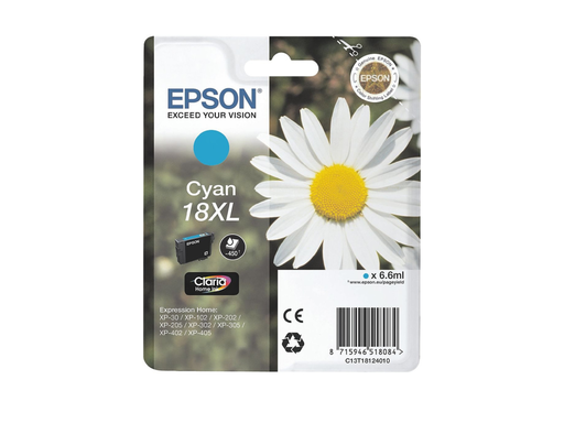 [EPS-T181240] Cartridge Epson Inkjet 18XL Expression Home XP-102 6,6ml CY