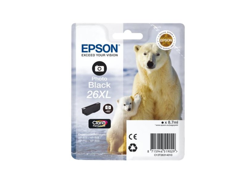 [EPS-T263140] Cartridge Epson Inkjet 26XL Expression Premium XP-510 400 pag. PHOTO BK