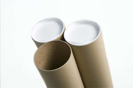 [VER-KOKER01] Verzendkoker Ø50mmx54cm a2 bruin incl deksels (50)