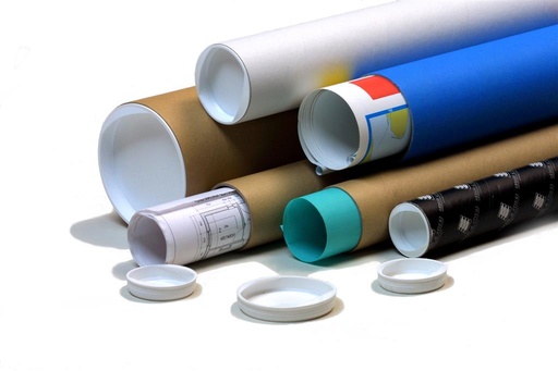 [VER-KOKER16] Verzendkoker Ø100mmx105cm bruin incl deksels (10)