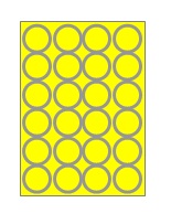 [ETI-31800532] Etipage 24 etik/blad Ø 45 geel 100bl