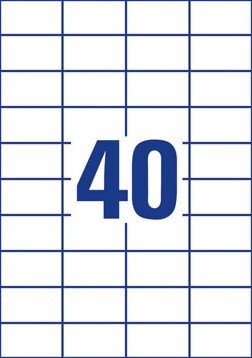 [ETI-32700043] Etiketten Etipage 40 etik/bl 52,5x29,7mm 500bl/d
