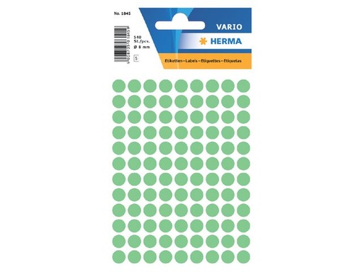 [HER-1845] Etiketten Herma vario Ø8mm groen 
