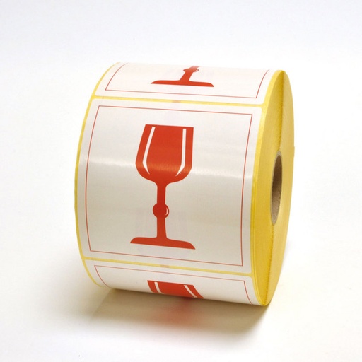 [ETI-20100000] Zelfklevend etiket (breekbaar) 10x10cm (1000)