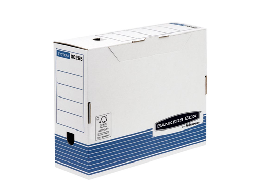 [TIM-0026501] Archiefdoos Fellowes Bankers Box System 260x315mm rug 100mm blauw