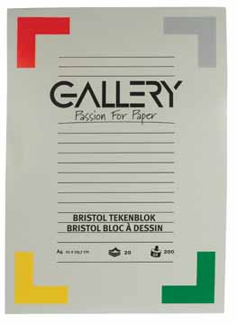 [TIM-01315] Tekenblok Gallery 21x29,7cm 200gr wit 20vel