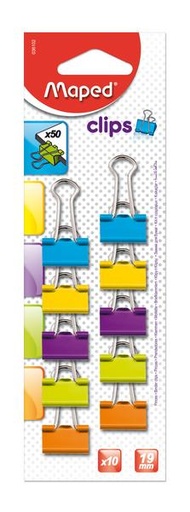 [TIM-036102] Foldbackclip Maped 19mm assorti (10)