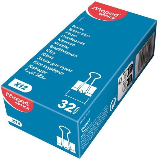 [TIM-036151] Foldbackclip Maped 32mm zwart (12)