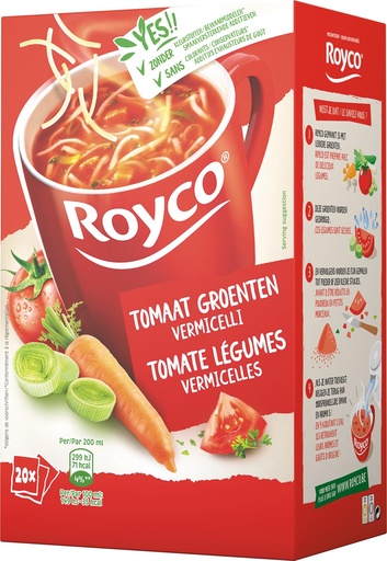 [TIM-046672] Minute soep Royco tomaat/groenten vermicelli classic (20)