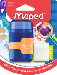 [TIM-049220] Set Maped Connect Soft Touch potloodslijper en gum in 1 assorti blister
