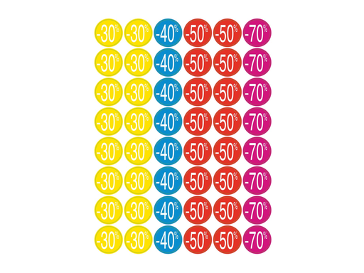 [TIM-101232] Kortinglabel Apli permanent -30% tot -70% assorti (240)