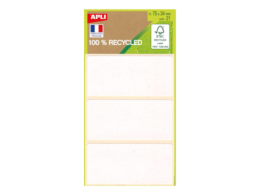 [TIM-101344] Etiketten Apli 75x34mm wit (21)
