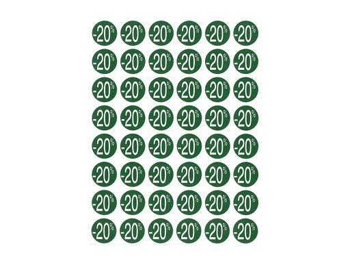 [TIM-101734] Kortinglabel Apli non-permanent -20% 24mm groen (192)