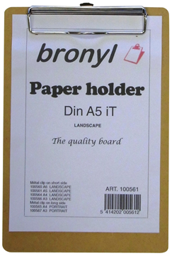 [TIM-10561] Klemplaat Bronyl hout A5 naturel