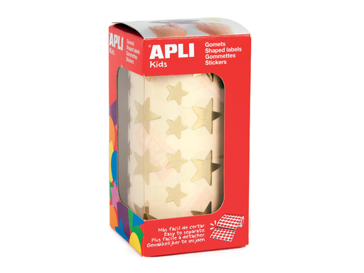[TIM-11116] Etiketten Apli kids ster op rol goud (2360)