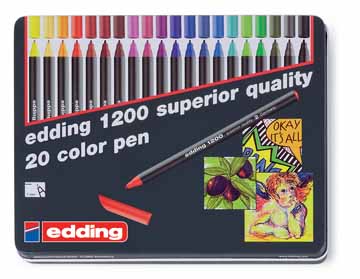[TIM-1200-20] Viltstift Edding 1200 1mm assorti (20)