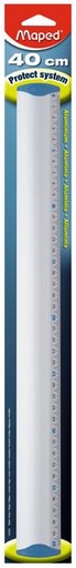 [TIM-120040] Meetlat aluminium Maped 40cm rubberen hoeken