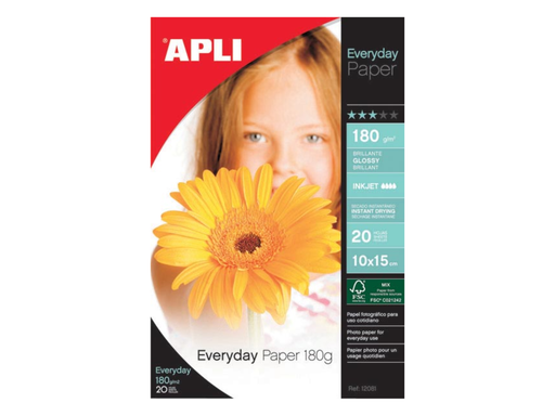 [TIM-12081] Fotopapier Apli everyday 10x15cm 180gr inkjet (20)