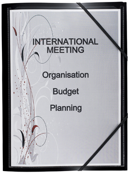 [TIM-120972] Elastomap 3 kleppen Elba polyvision PP A4 zwart