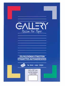 [TIM-12129] Etiketten Gallery 01 etik/bl 210x297mm (100)