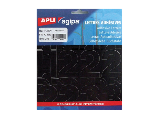 [TIM-122041] Etiketten Apli Agipa cijfers 47mm zwart (286)