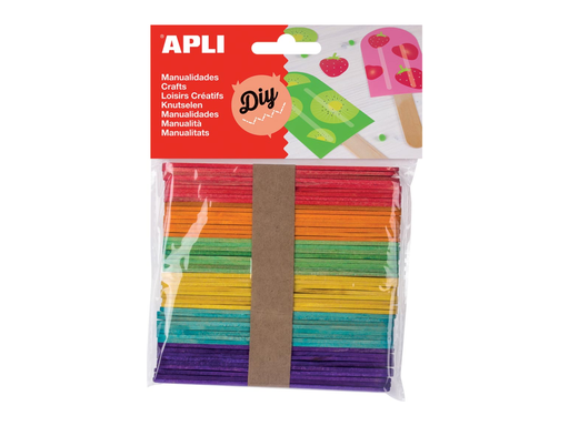 [TIM-13064] Houten stokjes Apli kids 114x10mm assorti (50)