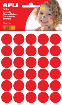 [TIM-13225] Etiketten Apli kids Ø 20mm rood (6)