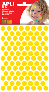[TIM-13232] Etiketten Apli kids Ø 10,5mm geel (6)