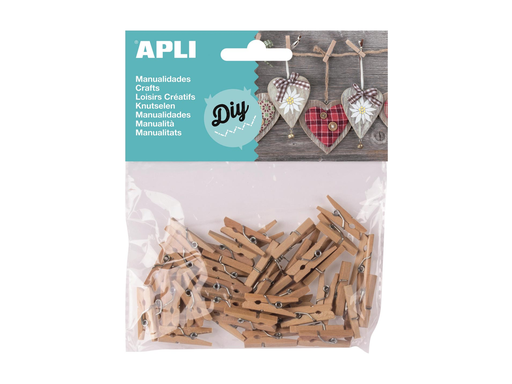 [TIM-13478] Wasknijpers Apli kids mini 25x3mm naturel (45)