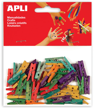 [TIM-13479] Wasknijpers Apli kids mini 25x3mm assorti (45)