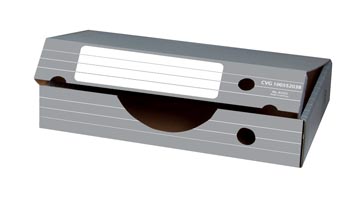 [TIM-1552038] Archiefdoos Elba liggend 450x340mm rug 88mm grijs/wit