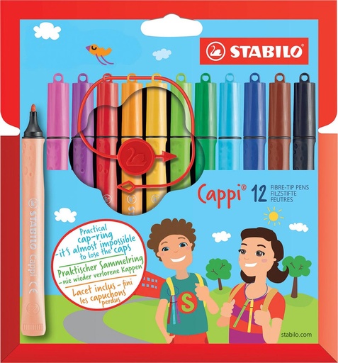 [TIM-168124] Viltstift Stabilo Cappi assorti (12)