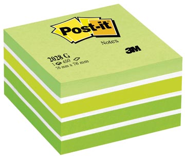 [TIM-2028G] Memoblok Post-It Kubus 76x76mm pastelgroen