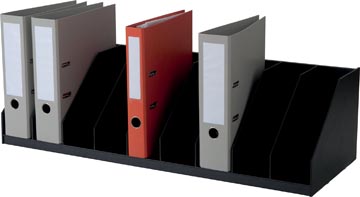 [TIM-204501] Sorteervak Paperflow met vaste tussenschotten 10 vak breedte 89,7cm zwart