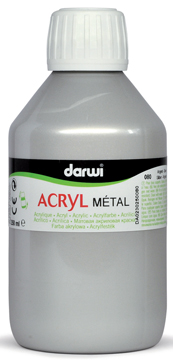 [TIM-230280] Acrylverf Darwi Metal Effect 250ml zilver