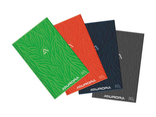 [TIM-2326B] Magazijnboek Aurora 21,5x33,5cm gelijnd 192blz assorti