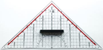 [TIM-2332010] Geodriehoek Mobius plastic 32cm