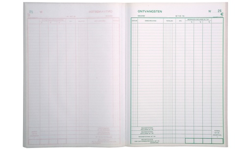 [TIM-23504X] Ontvangsten Exacompta karton 29,7x21cm 50blad dupli nederlandstalig