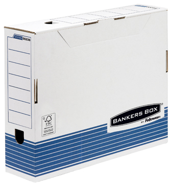 [TIM-23601BB] Archiefdoos Fellowes Bankers Box System 315x430mm rug 100mm blauw