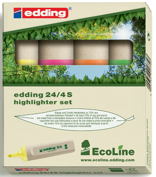 [TIM-24/4] Markeerstift Edding 24 EcoLine assorti (4)