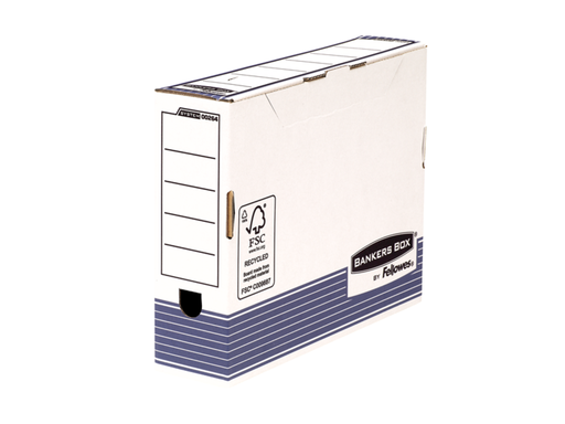 [TIM-26401BB] Archiefdoos Fellowes Bankers Box System 260x315mm rug 80mm blauw