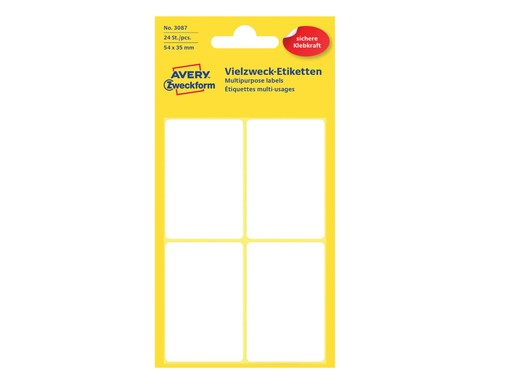 [TIM-3087] Etiketten Avery 54x35mm wit (24)