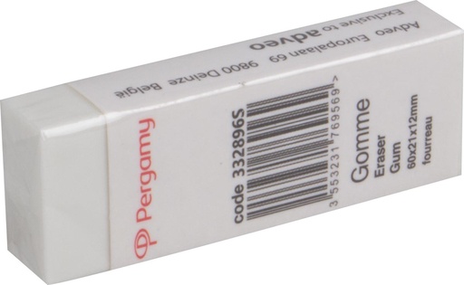 [TIM-332896S] Gum Pergamy plastiek wit